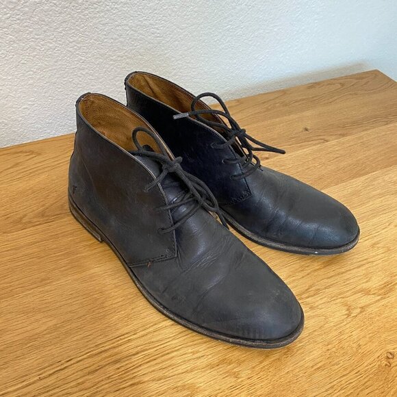 Frye ‘Sam’ Leather Chukka Boots 3482295 | Black | Size 8 - Picture 1 of 9